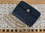 Chanel 23P Flap Bag with Heart Pearl Crush Black Caviar 24x9x19cm - 2