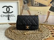 Chanel 23P Flap Bag with Heart Pearl Crush Black Caviar 19cm - 6