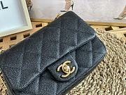 Chanel 23P Flap Bag with Heart Pearl Crush Black Caviar 19cm - 5