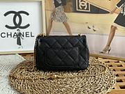 Chanel 23P Flap Bag with Heart Pearl Crush Black Caviar 19cm - 4