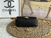Chanel 23P Flap Bag with Heart Pearl Crush Black Caviar 19cm - 2