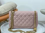 Chanel Small Classic Handbag with Heart Pearl Crush Pink Lamskin 14.5 × 23 × 6 cm - 5