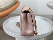 Chanel Small Classic Handbag with Heart Pearl Crush Pink Lamskin 14.5 × 23 × 6 cm - 4