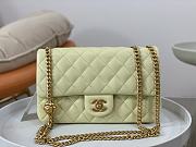 Chanel Small Classic Handbag with Heart Pearl Crush Yellow Lamskin 14.5 × 23 × 6 cm - 1