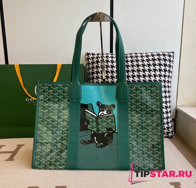 Goyard Villette Tote Bag MM Green Size 46x30x17cm - 1