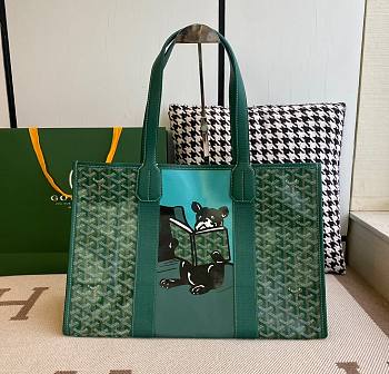 Goyard Villette Tote Bag MM Green Size 46x30x17cm