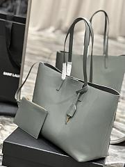 YSL Shopping Saint Laurent E/W In Supple Leather Storm Size 37x28x13cm - 3