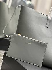 YSL Shopping Saint Laurent E/W In Supple Leather Storm Size 37x28x13cm - 4