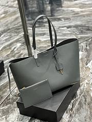 YSL Shopping Saint Laurent E/W In Supple Leather Storm Size 37x28x13cm - 6
