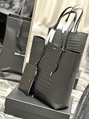 Shopping Saint Laurent Toy In Crocodile-Embossed Leather Black Size 25x28x8cm - 3