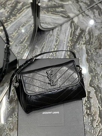 Saint Laurent Black Leather Belt Bag Size 28x16x9cm