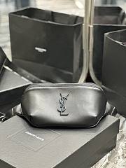 YSL Cassandre Classic Belt Bag In Smooth Calf Leather Black/Black Size 25x14x3.5cm - 1