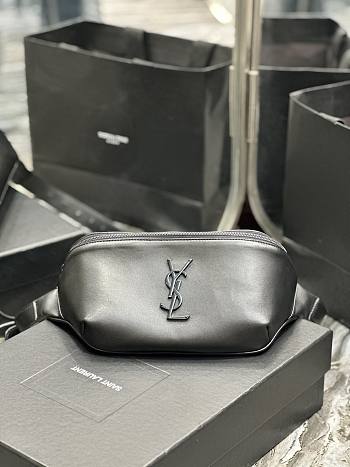 YSL Cassandre Classic Belt Bag In Smooth Calf Leather Black/Black Size 25x14x3.5cm