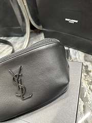 YSL Cassandre Classic Belt Bag In Smooth Calf Leather Black/Black Size 25x14x3.5cm - 2