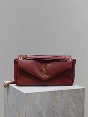 YSL Calypso In Plunged Lambskin Red Size 26×14×7cm - 1