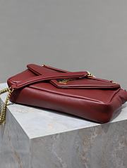 YSL Calypso In Plunged Lambskin Red Size 26×14×7cm - 6