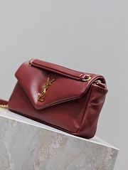 YSL Calypso In Plunged Lambskin Red Size 26×14×7cm - 2