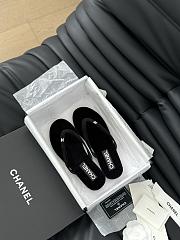 Chanel Dad Sandals Velvet Flip Flops Black - 4