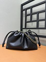 Loewe Flamenco Purse Bag In Mellow Nappa Lambskin Black 30x20x10.5cm - 3