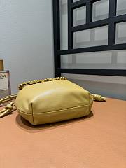 Mini Flamenco Purse Bag In Mellow Nappa Lambskin Dark Yellow 23x17x5.5cm - 2