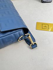 Fendi Baguette Blue Nappa Leather Bag 27x15x6cm - 5