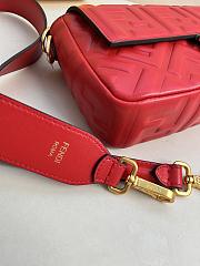 Fendi Baguette Red Nappa Leather Bag 27x15x6cm - 6
