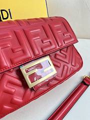 Fendi Baguette Red Nappa Leather Bag 27x15x6cm - 2