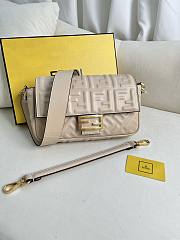 Fendi Baguette Light Beige Nappa Leather Bag 27x15x6cm - 1