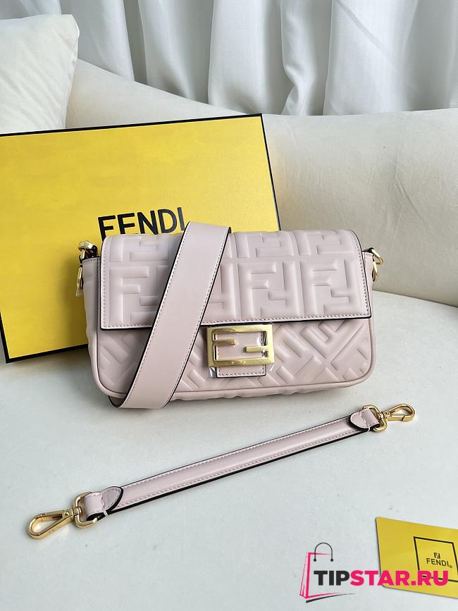 Fendi Baguette Light Pink Nappa Leather Bag 27x15x6cm - 1