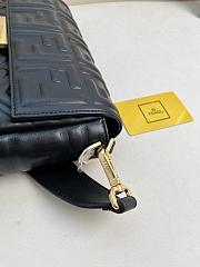 Fendi Baguette Black Nappa Leather Bag 27x15x6cm - 6