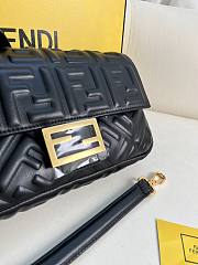 Fendi Baguette Black Nappa Leather Bag 27x15x6cm - 3