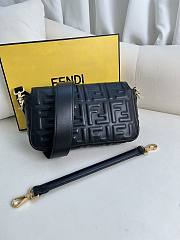 Fendi Baguette Black Nappa Leather Bag 27x15x6cm - 2