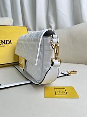 Fendi Baguette White Nappa Leather Bag 27x15x6cm - 6