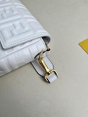 Fendi Baguette White Nappa Leather Bag 27x15x6cm - 4