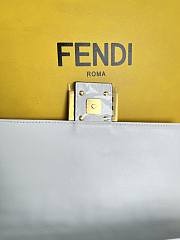 Fendi Baguette White Nappa Leather Bag 27x15x6cm - 5