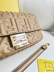 Fendi Baguette Beige Nappa Leather Bag 27x15x6cm - 6