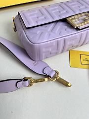 Fendi Baguette Light Purple Nappa Leather Bag 27x15x6cm - 3