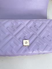 Fendi Baguette Light Purple Nappa Leather Bag 27x15x6cm - 2