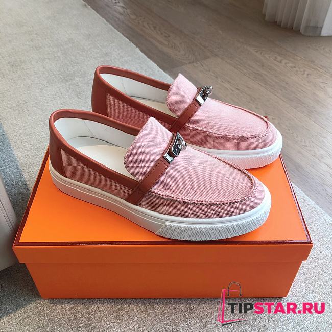 Hermes Game Slip-on Sneaker Pink - 1