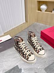 Valentino Garavani Toile Iconographe Totaloop High-Top Sneaker Beige - 1