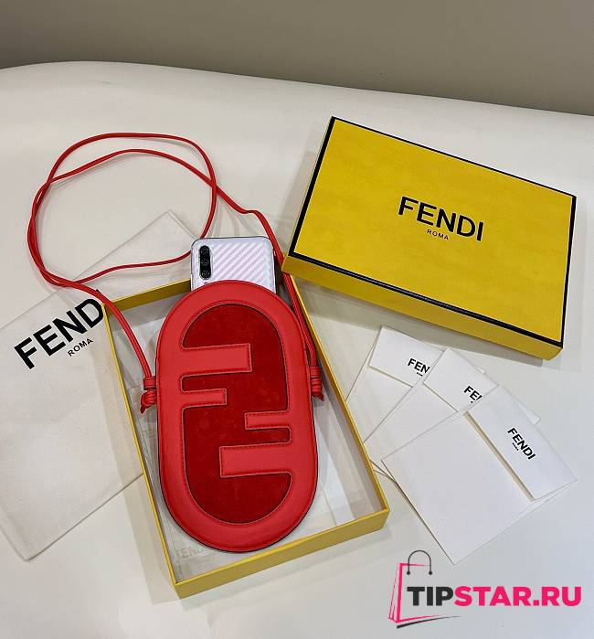 Fendi O'Lock Phone Pouch Red - 1