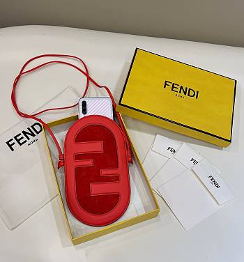 Fendi O'Lock Phone Pouch Red