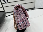 Chanel Classic Flap Bag in Cotton Tweed Pink 25cm - 5