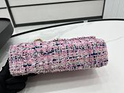 Chanel Classic Flap Bag in Cotton Tweed Pink 25cm - 4