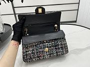 Chanel Classic Flap Bag in Cotton Tweed Gray 25cm - 5