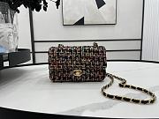 Chanel Classic Flap Bag in Cotton Tweed Multicolor 20cm - 1