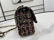 Chanel Classic Flap Bag in Cotton Tweed Multicolor 20cm - 6