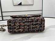 Chanel Classic Flap Bag in Cotton Tweed Multicolor 20cm - 5