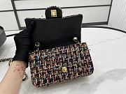 Chanel Classic Flap Bag in Cotton Tweed Multicolor 20cm - 4