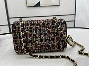 Chanel Classic Flap Bag in Cotton Tweed Multicolor 20cm - 3